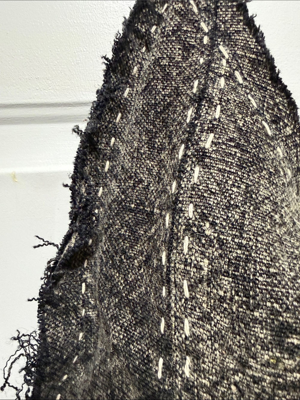 Myra Bag Textured Woven Shoulder Hobo in Charcoal with Leather Accent - Picture 6 of 10